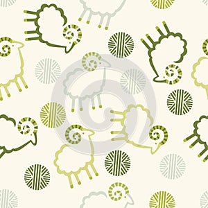 Pattern sheep wool balls decorative