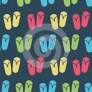 Simple vector illustration with ability to change. Pattern with slippers
