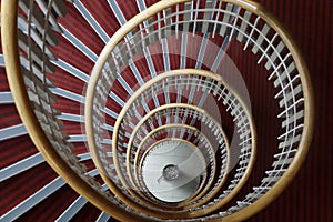 Pattern of a spiral staircases