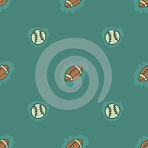 Pattern sports balls. Vector