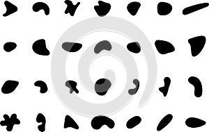 Pattern spot shape. Random ink blob geometric round pattern. Vector illustration