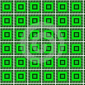 Pattern square green