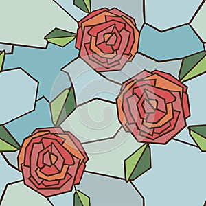 Pattern of Stained-Glass Window