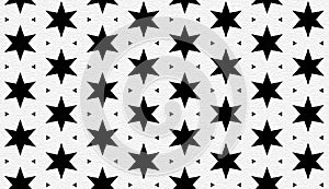 Pattern stars black and white