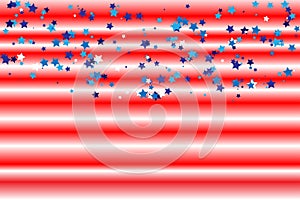 Pattern with stars for Memorial Day celebration.American flag stylized as abstract attractive background.Red and blue color elegan