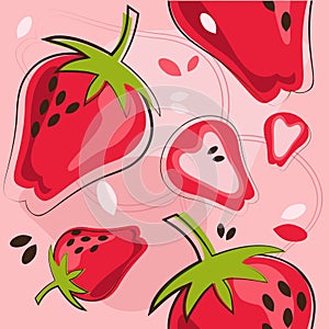 Pattern of strawberry