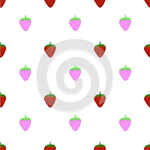 Pattern Strawberry Vector Background