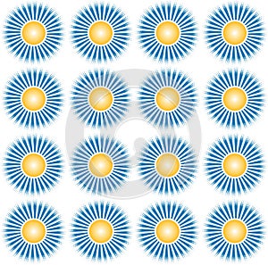 Pattern sun with shine