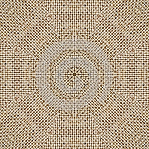 Pattern symmetry textile kaleidoscope background. brown