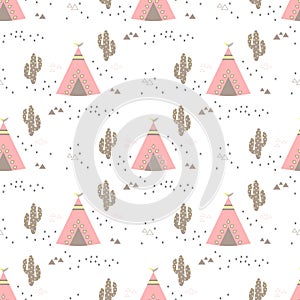 Pattern with teepees