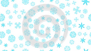 pattern texture frame blue snowy winter festive Christmas abstract carved snowflakes on a white background. Vector illustration