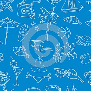 Pattern of the theme of beach holiday