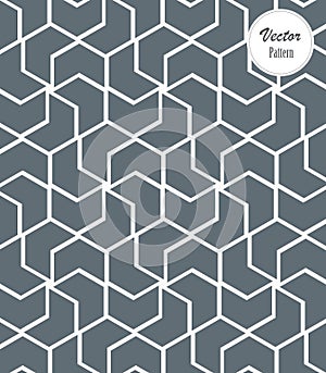 Pattern with thin lines, hexagon and geometric shapes. Stylish fractal texture. Abstract arabic background.