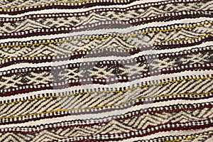 Pattern of a traditional Moroccan Berber carpet.