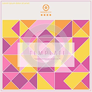 A pattern of triangles. Bauhaus-style ornament. Template for modern posters, posters, covers, postcards, business cards. Creative