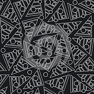 Seamless vector pattern with striped triangles