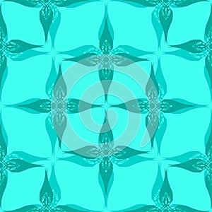 Pattern with turquoise.