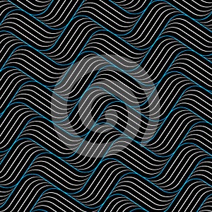 Pattern twisty waves lines seamless. Vector lines. Waves colorful background