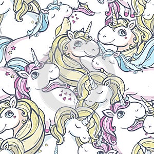 Pattern with unicorns.