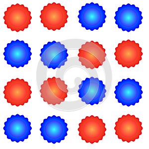 Pattern vector common human virus or bacteria close up isolated on white background