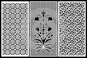 Jali ,flower,carv pattern design modern vector part 19
