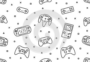 Pattern with Video Games Joysticks