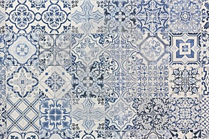 Pattern of vintage style wall tile texture