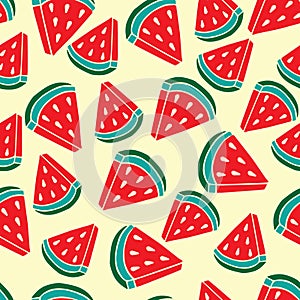 Pattern of watermelon slice background