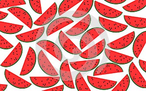 Pattern of watermelon slices