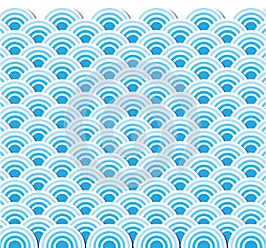 Pattern wave of sea japanese style