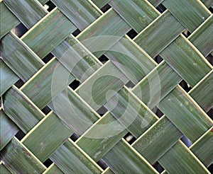 Pattern weaving of coconut leaves