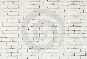The pattern of white brick wall background.