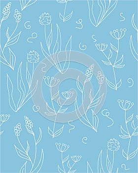 Pattern with white delicat floral