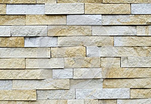 Pattern of White Modern stone Brick Wall Surfaced