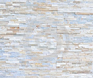 Pattern of White Modern stone Brick Wall Surfaced