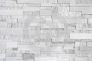 Pattern of the white stone wall texture background