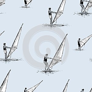 Pattern of windsurfers