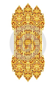 Pattern of wood carved on white