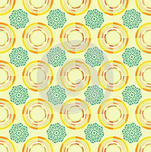 Pattern yellow with boundary art vector