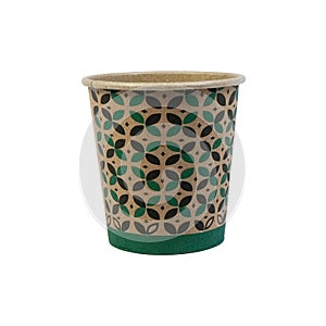 Patterned Craft Paper Beverage Cup