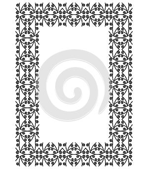 Patterned decorative letter isolated on white background.