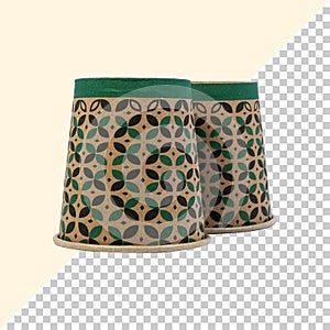 Patterned Eco Craft Coffee Cup