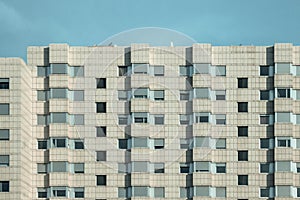 Patterned exterior of block of flat facade