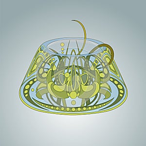 Patterned fantastic creature Cthulhu