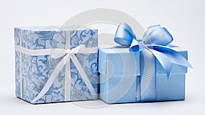 patterned gift box blue