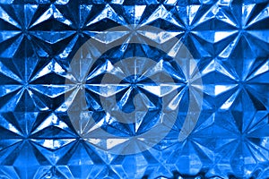 Patterned Glass in Blue