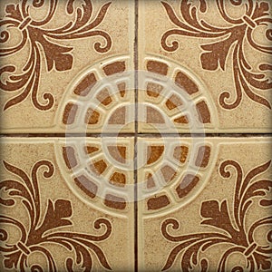 Patterned marble floor.