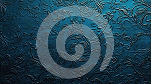 patterned metallic blue background