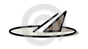 Patterned Oval Geometric Design Element Icon, vector design Generative AI