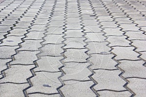 Patterned paving tiles, cement brick floor